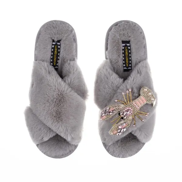 Laines London Classic Slipper With Lobster Brooch