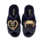 laines-london-pug-dog-mum-slipper-navy-stick-and-ribbon-nottingham