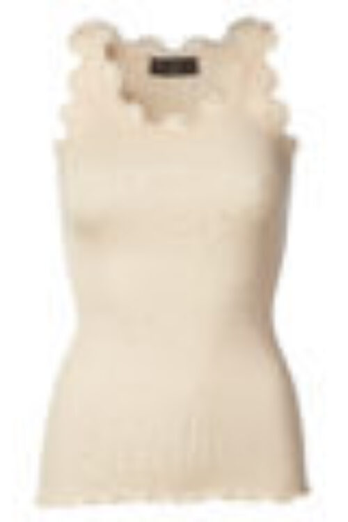 Rosemunde Silk Cotton Lace Top – Light Peach