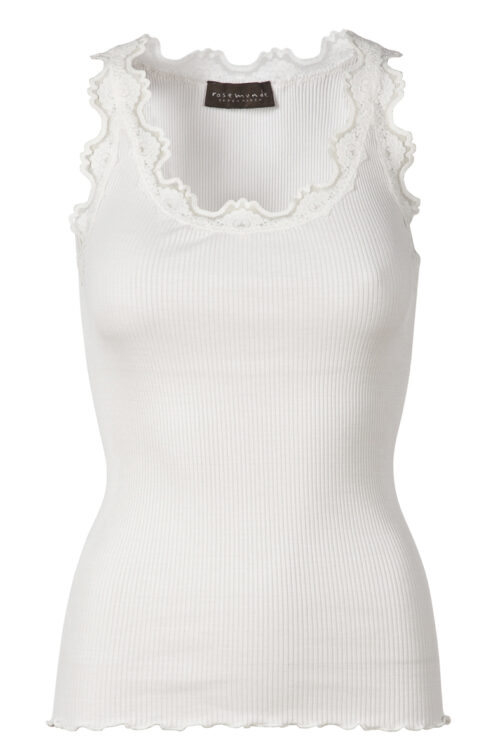 Rosemunde Silk Cotton Lace Top – New White