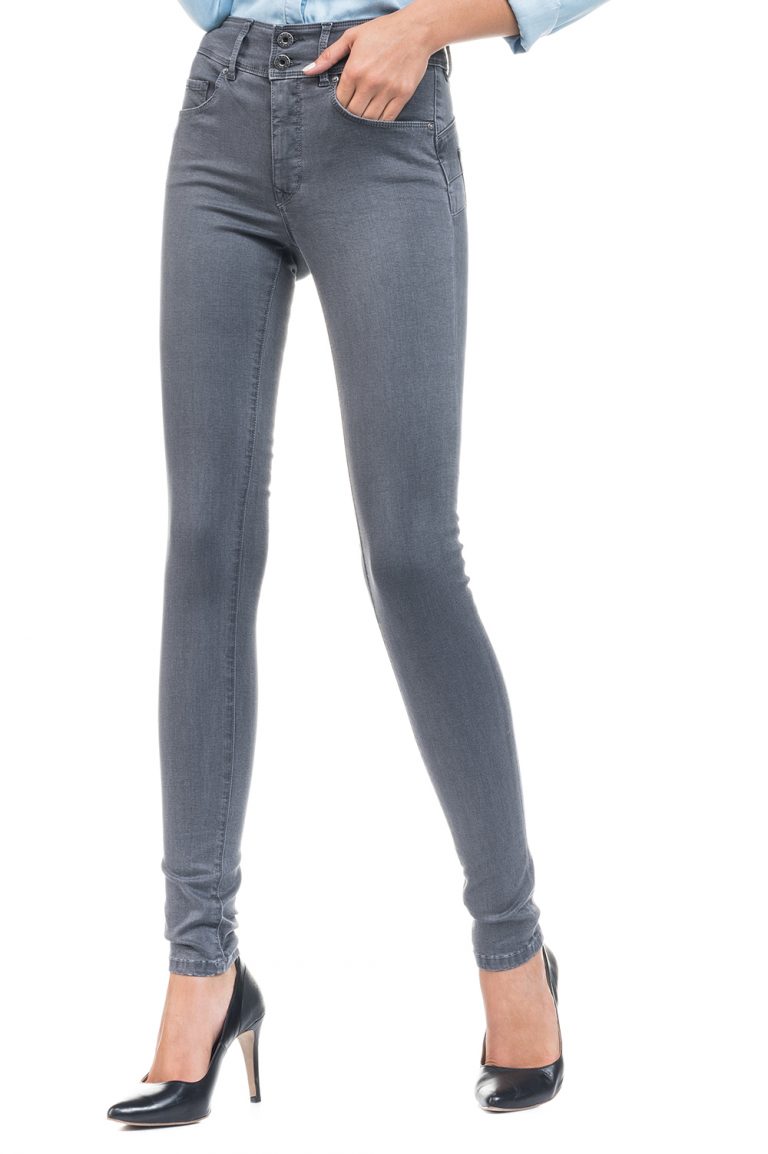 Salsa Push In Secret Skinny Jeans Grey Stick and Ribbon