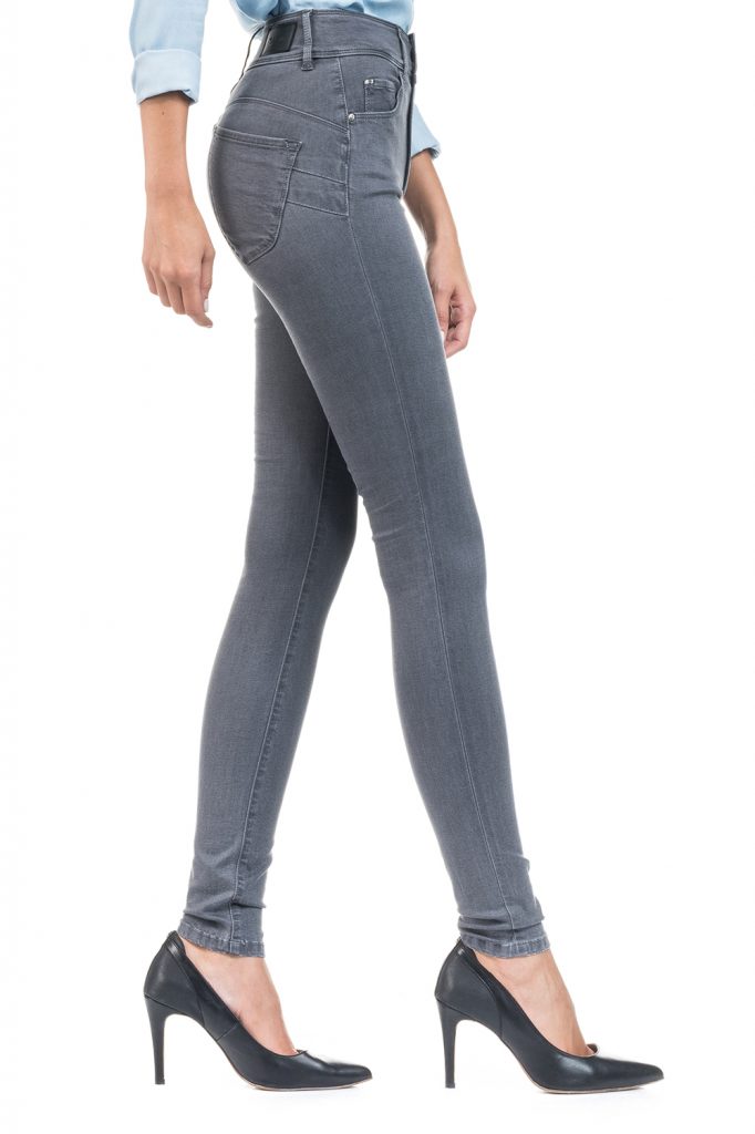 Salsa Push In Secret Skinny Jeans Grey Stick and Ribbon
