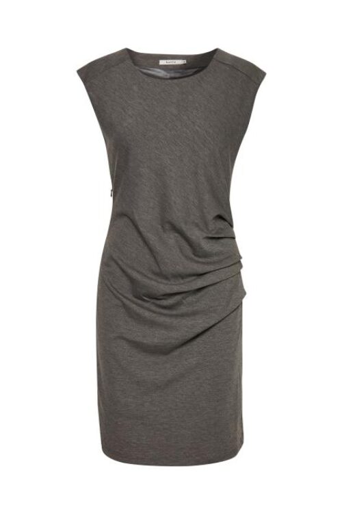 Kaffe India O Neck Sleeveless Dress  – Dark Grey Melange