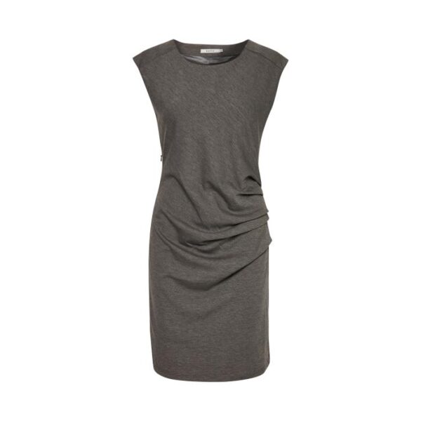 Kaffe India O Neck Sleeveless Dress  - Dark Grey Melange