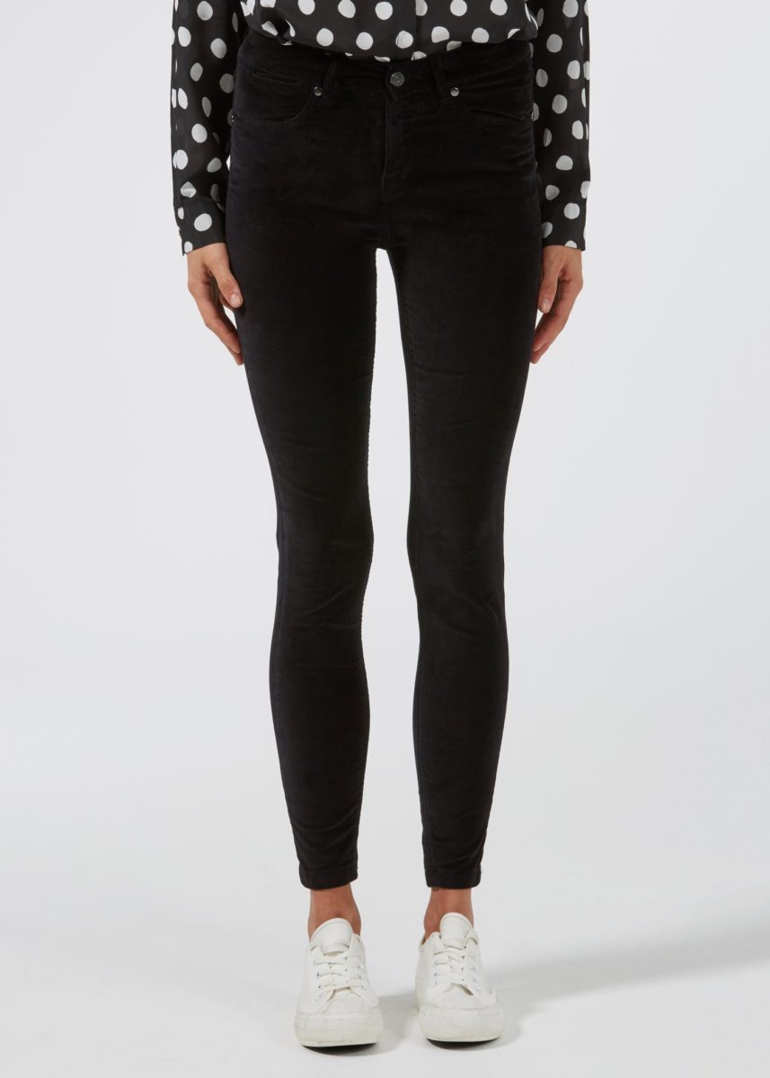 Donna Ida Rizzo High Top Ankle Skinny Jeans - Noir Velvet - Stick and ...