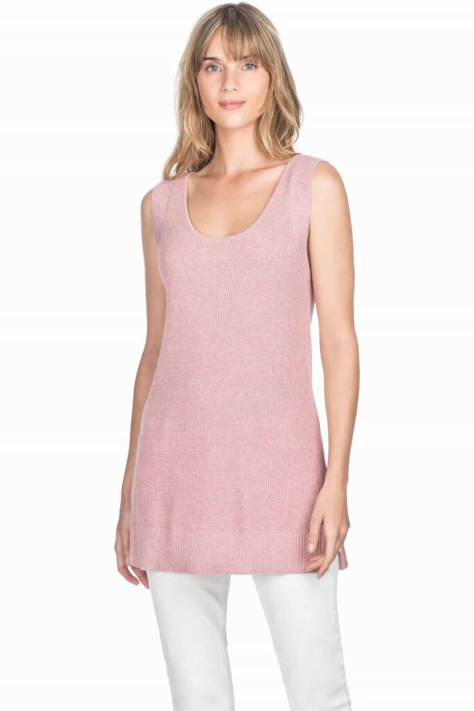 Lilla P Waffle Stitch Tank - Tea Rose