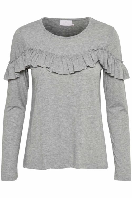 Kaffe Simml T Shirt – Light Grey Melange