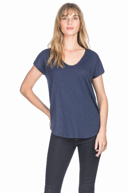 Lilla P Short Sleeve Easy Scoop Neck – Navy