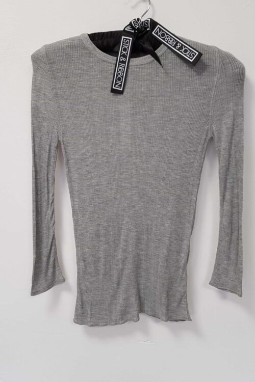 Lilla P 3/4 Sleeve Crew – Heather Grey