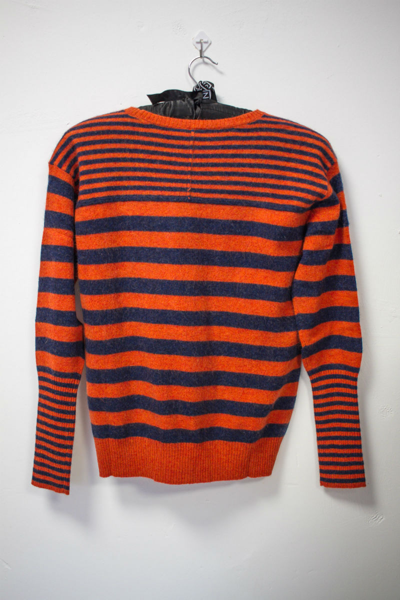 Project AJ117 Softlane Sweater - Brick Stripe - Stick and Ribbon