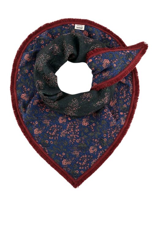 Pom Amsterdam 5783 Shawl – Double Festive Bows Blue