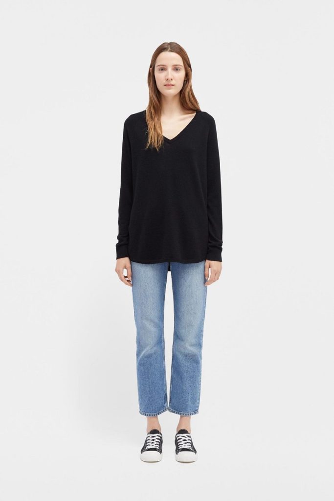 Chinti & Parker The V Neck Sweater - Black - Image 5