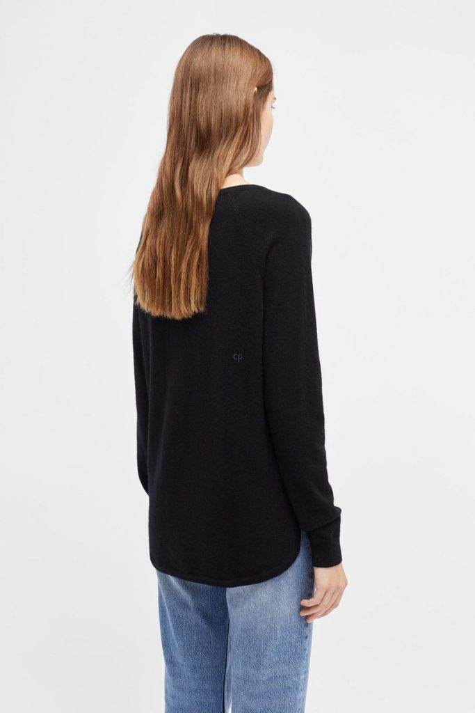 Chinti & Parker The V Neck Sweater - Black - Image 3