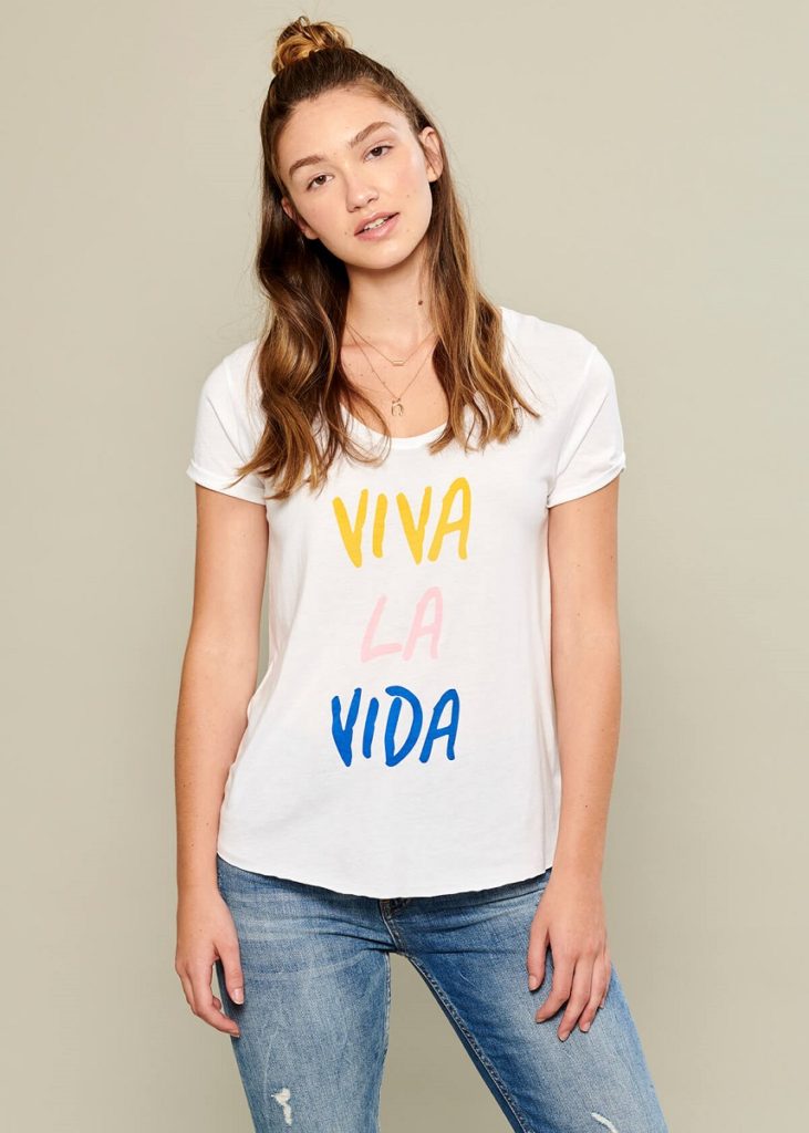 South Parade Valerie Viva La Vida T Shirt - White