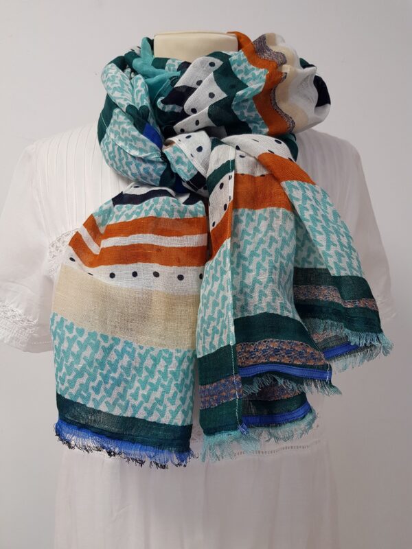 Amet & Ladoue Cesario Scarf - Aqua