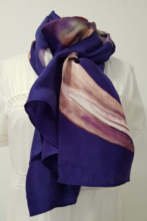 Amet & Ladoue Clay Silk Scarf - Ocean
