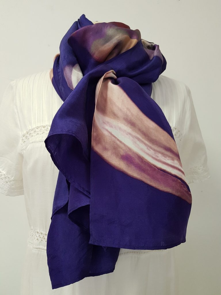 Amet & Ladoue Clay Silk Scarf - Ocean