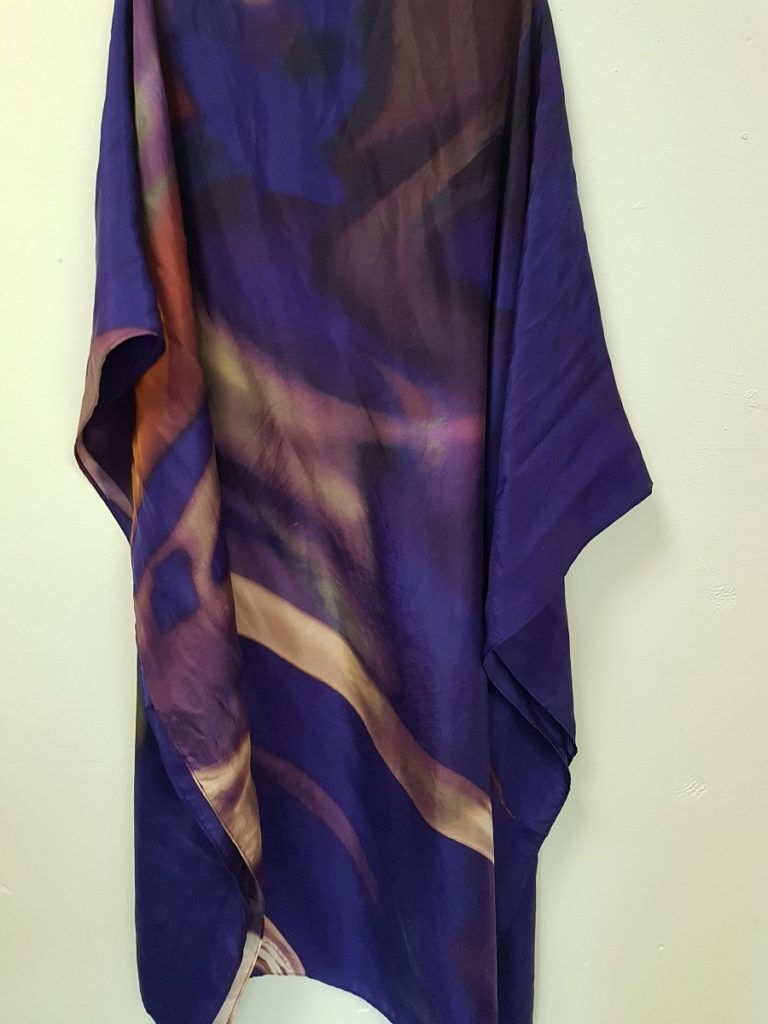 Amet & Ladoue Clay Silk Scarf - Ocean - Image 2