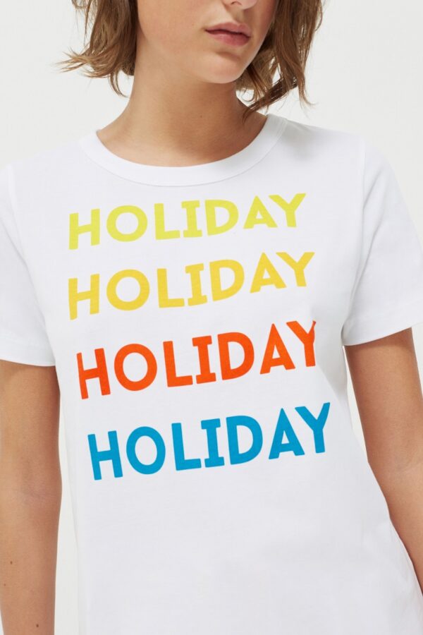 Chinti & Parker Holiday Cotton T Shirt - White