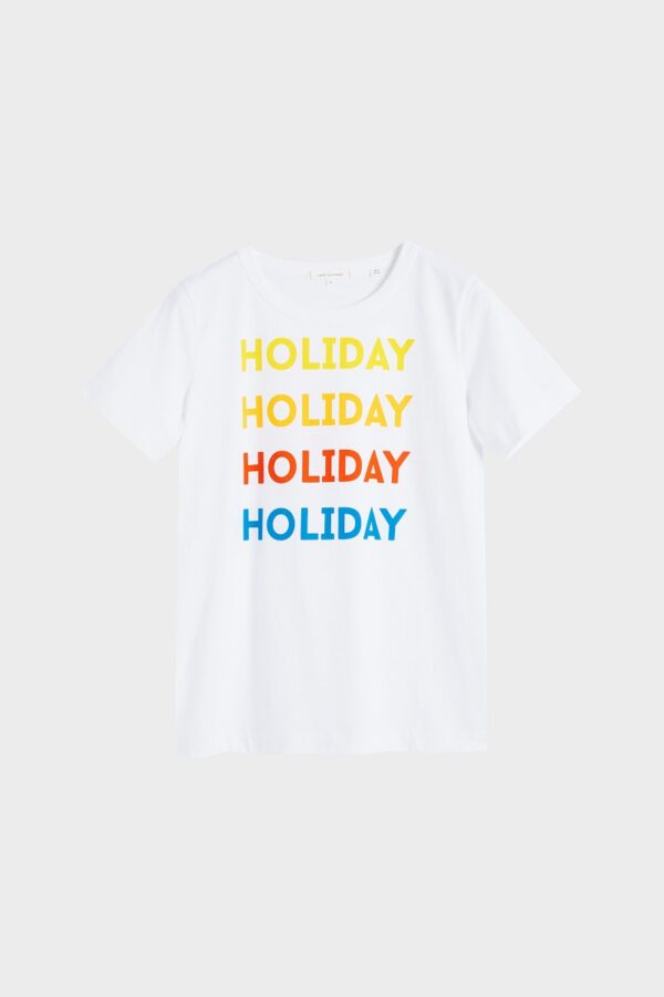 Chinti & Parker Holiday Cotton T Shirt - White - Image 2