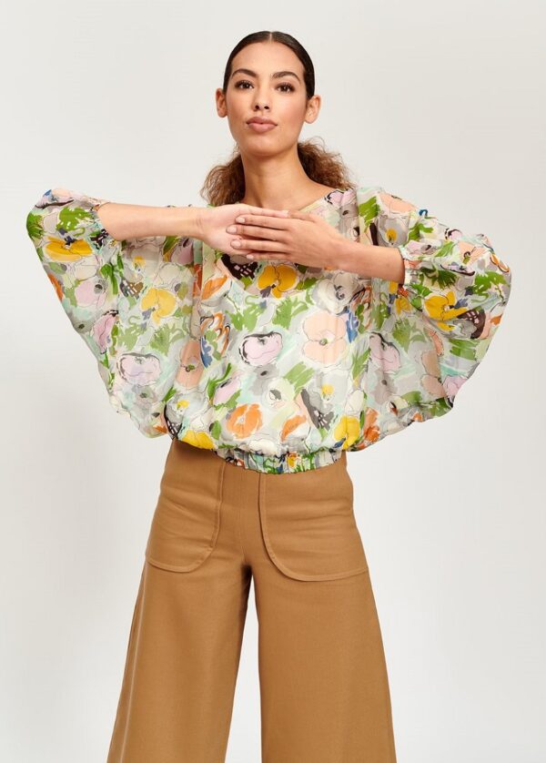 Essentiel Antwerp Tristory Top - T1GR Flower Print - Image 4