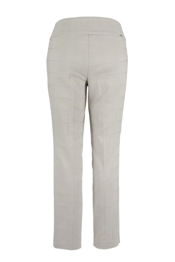 Up! Pants 65781 Jacquard Square Trouser - Ecru - Image 2