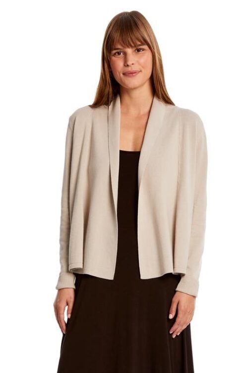 Michael Stars Karen Open Cardigan with Cinched Back – Stone