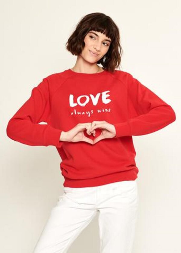 South Parade Rocky Love Always Wins Sweatshirt -Red - Image 3