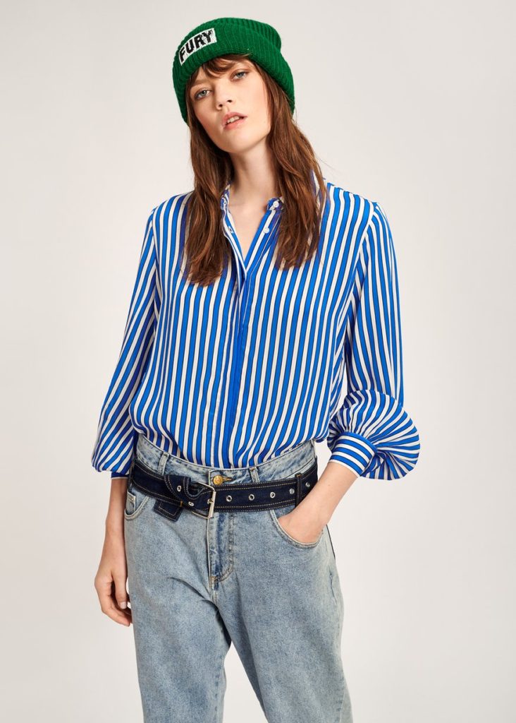 Essentiel Antwerp Tichael Striped Blue & White Shirt - T1TU - Image 7
