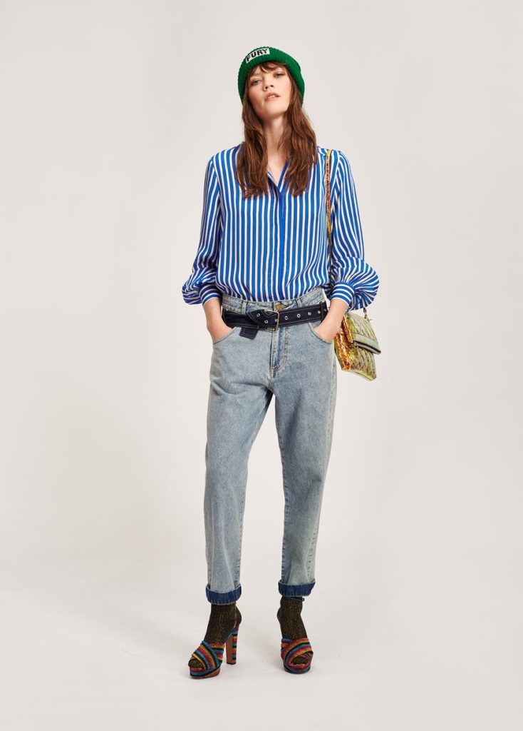 Essentiel Antwerp Tichael Striped Blue & White Shirt - T1TU - Image 4