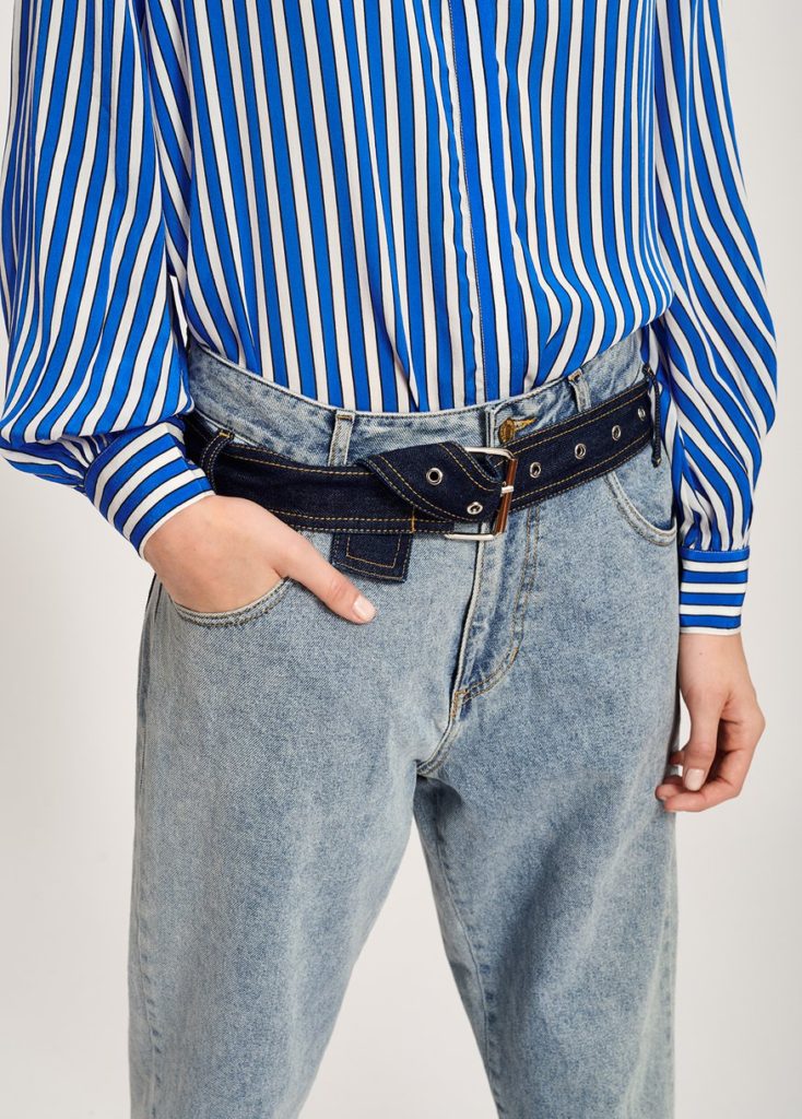 Essentiel Antwerp Tichael Striped Blue & White Shirt - T1TU - Image 2