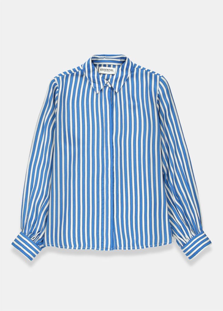 Essentiel Antwerp Tichael Striped Blue & White Shirt - T1TU