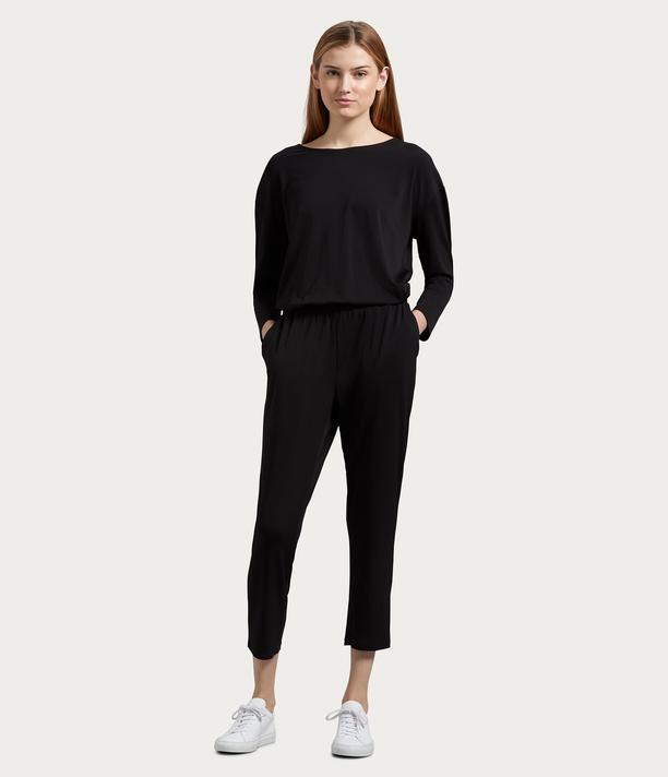 Michael Stars Portia Cambria Crepe Knit Jumpsuit - Black - Stick and Ribbon