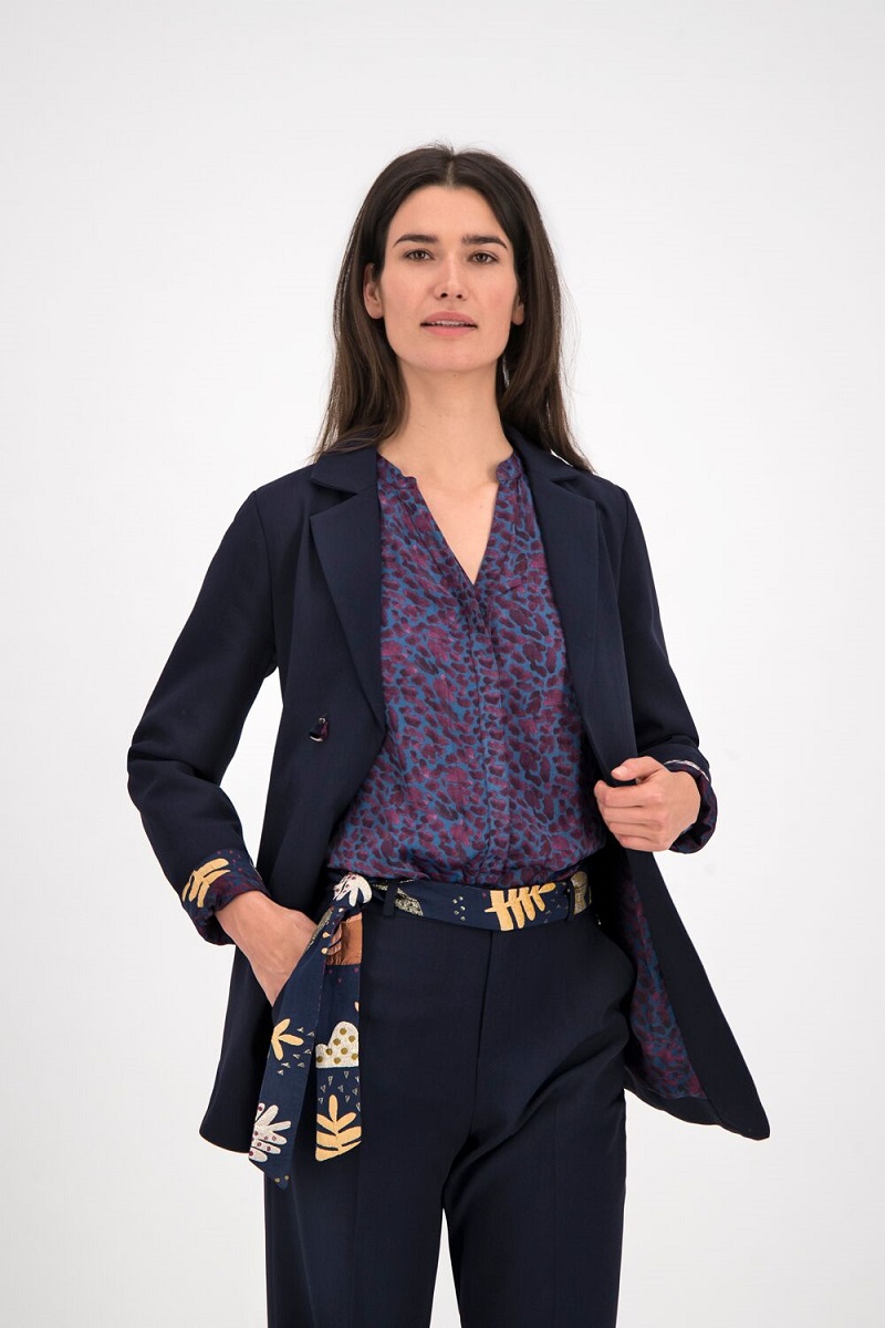 POM Amsterdam SP5992 Blazer Bold Blue Stick and Ribbon