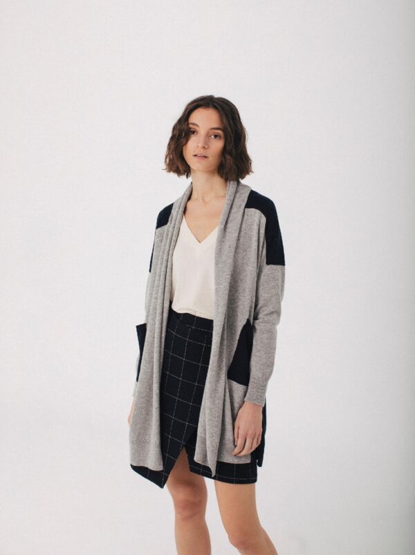 Sita Murt 592002 Open Cardigan - Navy / Grey