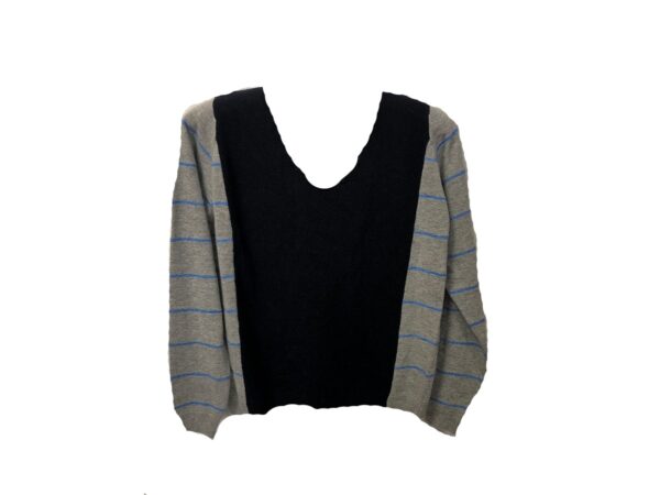 Sita Murt V Neck Sweater 592003 - Navy / Grey