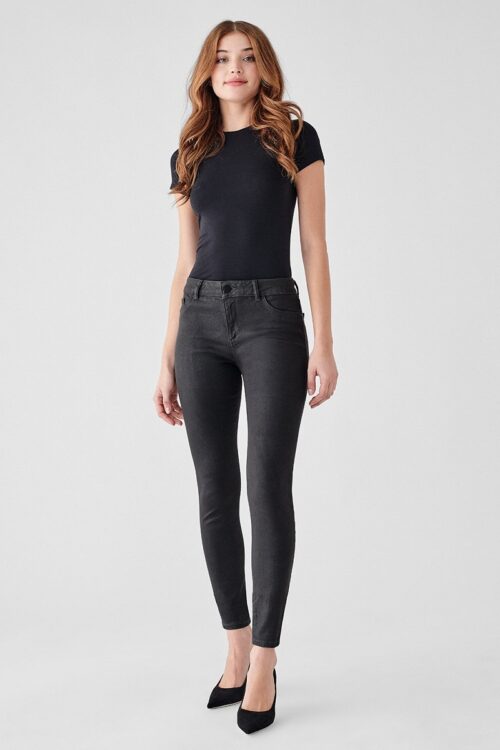 DL1961 Florence Ankle Mid-Rise Skinny Jean – Pewter