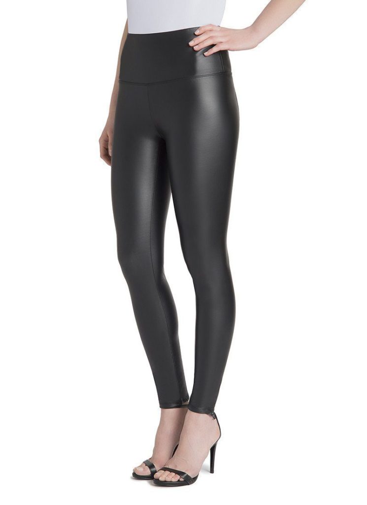 Lyssé Texture Vegan Leather Leggings - Black - Image 3