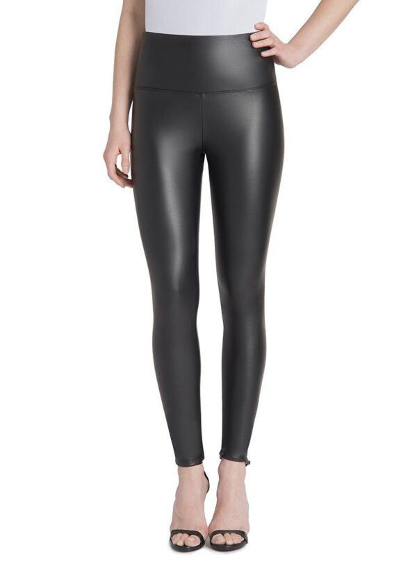 Lyssé Texture Vegan Leather Leggings - Black