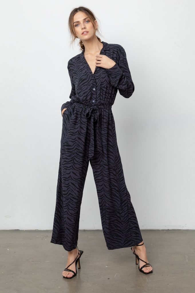 Rails Callan Jumpsuit - Charcoal Tiger Stripe - Image 4
