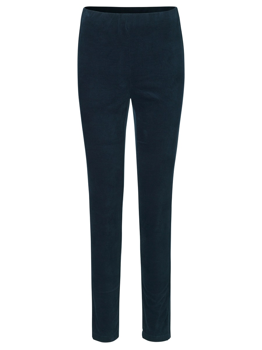 Rosemunde Velvet Trousers - Dark Blue - Stick and Ribbon