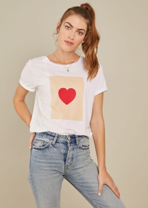 South Parade Lola Heart Box T Shirt - White - Image 2