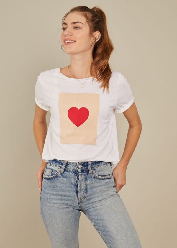 South Parade Lola Heart Box T Shirt - White
