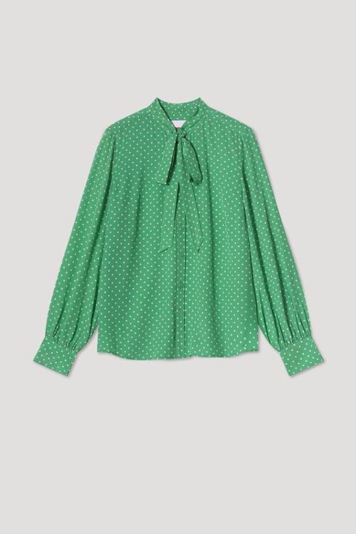 Cocoa Cashmere CCW3033 Claudia Silk Blouse – Parakeet