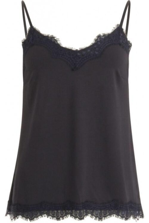 Coster Copenhagen Strappy Top with Lace – Night Sky Blue