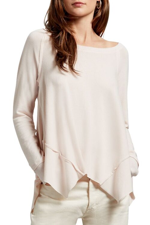 Michael Stars Julie Draped Hem Top – Champagne