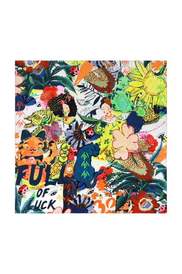 POM Amsterdam SP6141 Silk Shawl - World of Luck