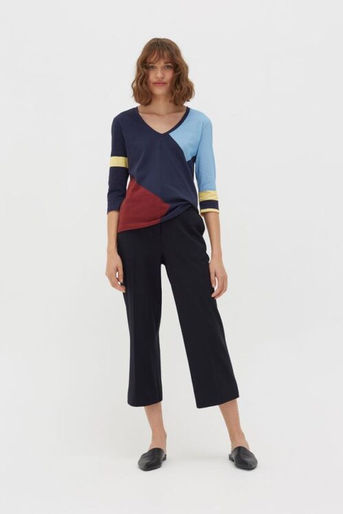 Chinti & Parker Abstract Top – Navy / Multi
