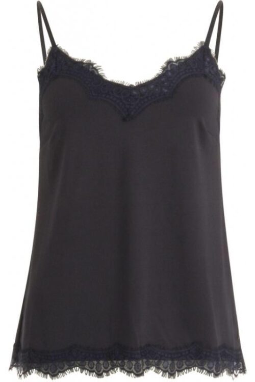 Coster Copenhagen Strappy Top with Lace – Night Sky Blue