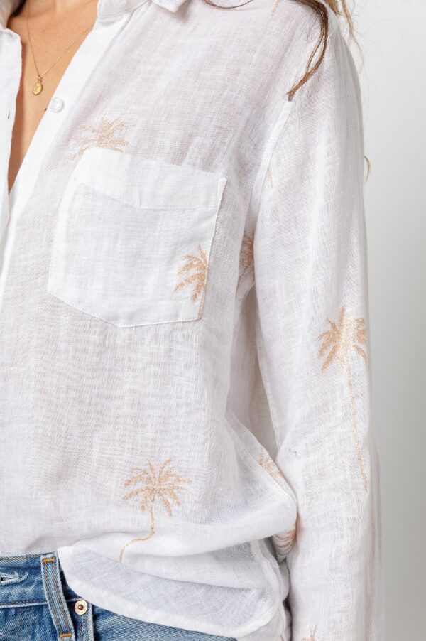 Rails Charli Shirt - Rose Gold Palm Trees - Image 5